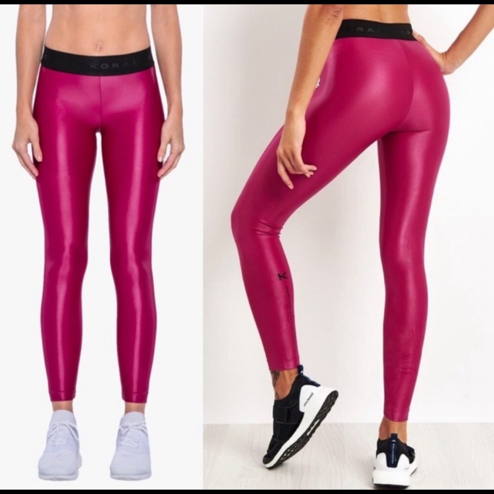 Koral Finley Mid Rise Legging Azalea Black- NWT- Size Small